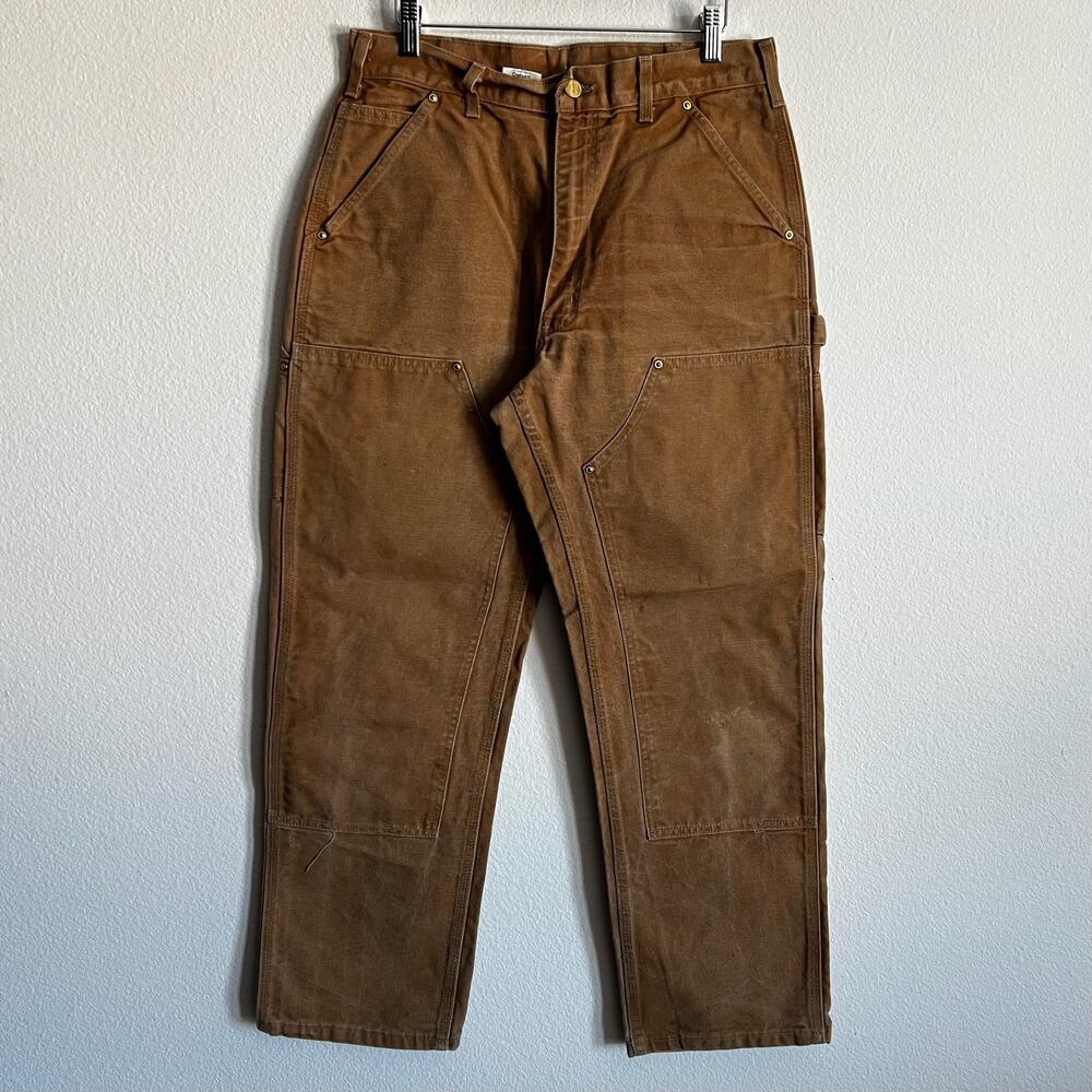 Carhartt B01 BRN brown double knee work wear carpenter pants